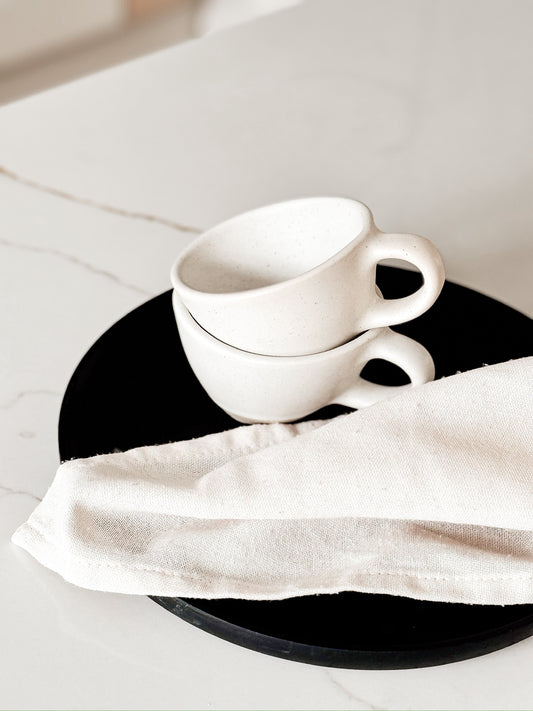 Organic Espresso Cups: Set of 2 - Oatmeal